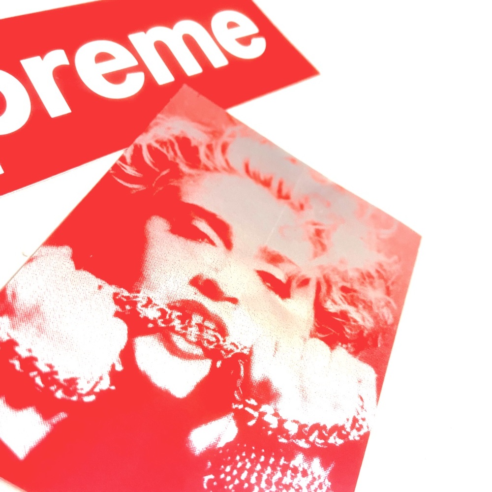 Supreme Madonna box logo and an additional sticker (as seen)